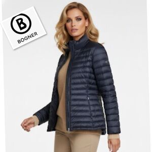 BOGNER Lightweight Down Jacket Paded Puffer jacket in Blue Size 12